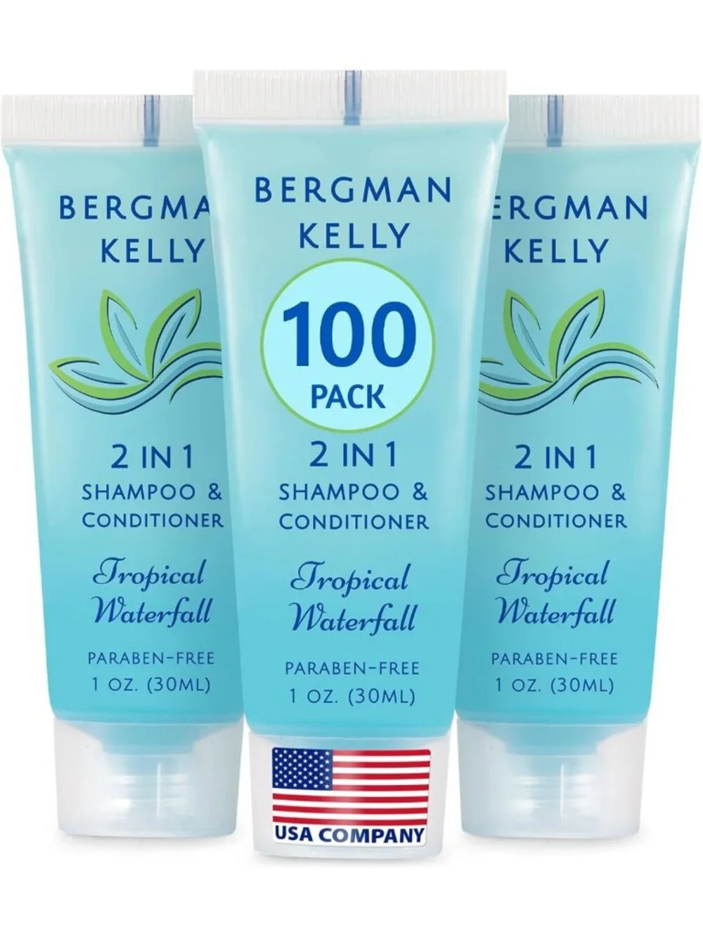 Travel Size 2-in-1 Shampoo & Conditioner, Tropical Waterfall, 100 Pack - Hotel